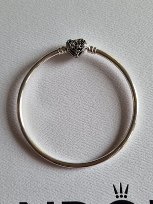 Pandora Armreif mit Herzverschluss Silber 925 19 cm - Bild 1 von 3