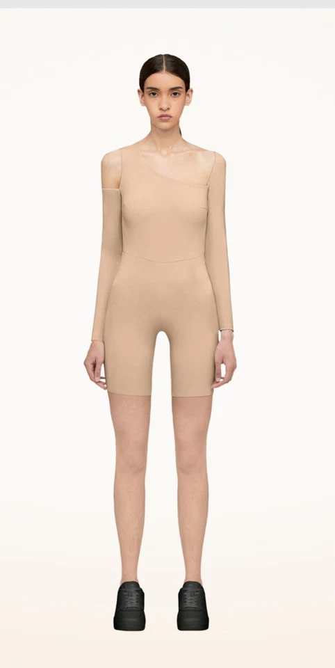 NWT Wolford Warm Up Jumpsuit  Beige Bodysuit Spanx Women Nude Sz 34 USA 4 Tights - Image 1 of 4