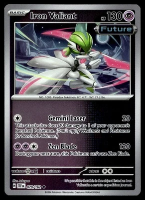 IRON VALIANT 079/162 UNCOMMON TEMPORAL FORCES POKEMON - Image 1 of 4