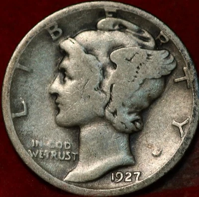 1927-D Denver Mint Silver Mercury Dime - Image 1 of 2