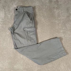 Timberland Cargo Pants 100% Cotton Light Green Snap Pockets Men's 33 - Picture 1 of 17