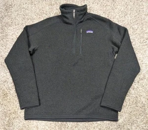 Patagonia Better Sweater Herren Medium dunkelgrau 1/4 Zip Pullover Fleece Wandern - Bild 1 von 6