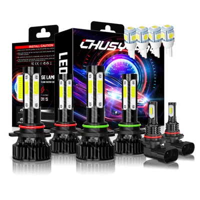 Kit de 6 bombillas LED de haz alto bajo + luces antiniebla para Dodge Magnum 2005-2008 Foto 1 de 4