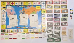 Vintage Travel Go Board Game Waddingtons World Race Strategy 1961  - Picture 1 of 19