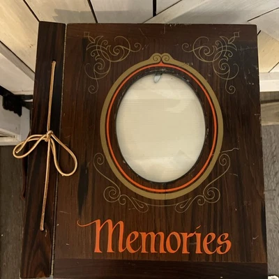 Handcrafted in New England Pine wood memory photo album - Image 1 of 4