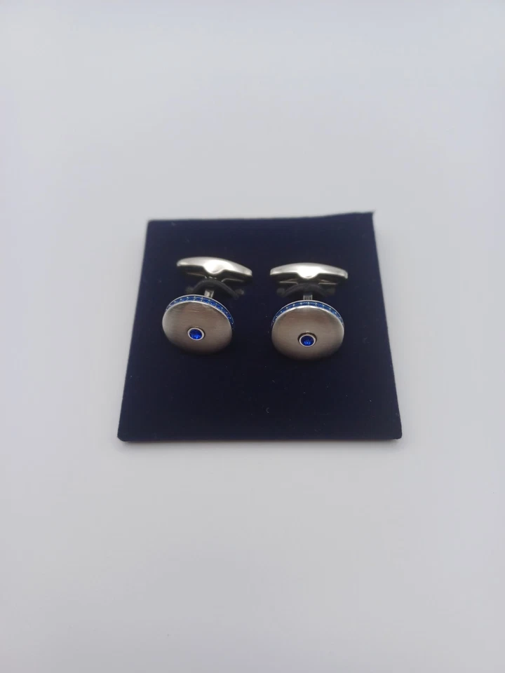 Swarovski Crystal The Water Element Cufflinks, Blue, Rhodium Plated - Image 1 of 4