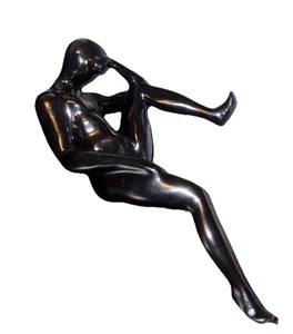 Moderne abstrakte Figur Meditation/Kontemplation Statue Pose schwarz Skulptur 11 - Bild 1 von 6