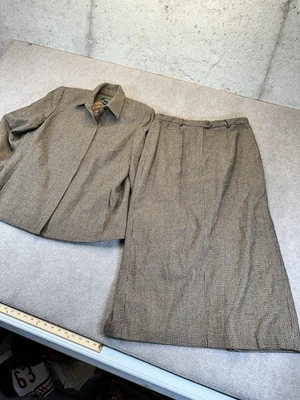 Ralph Lauren Tweed Falda Traje Blazer Estilo Chaqueta y Una Falda Larga A Juego 14w Foto 1 de 4