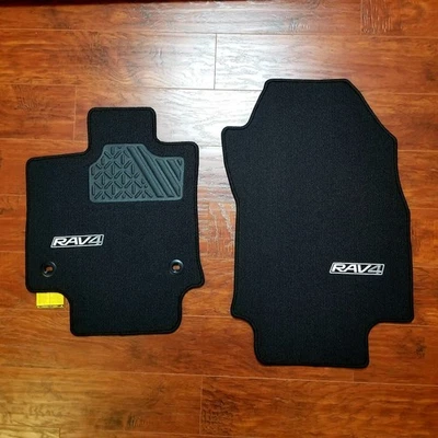 Juego de 2 alfombrillas delanteras negras OEM PT206-42190-01 Toyota RAV4 2019-2025 Foto 1 de 3