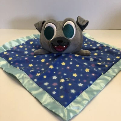 Disney Cachorro Perro Amigos Bingo Lovey Peluche Manta de Seguridad Sonajero Satinado Foto 1 de 4