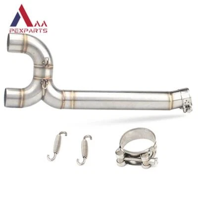 For Yamaha FZ6 FZ6N FZ6S 2004-09 Clamp-on Motorcycle Exhaust Mid Link Pipe 51mm - Image 1 of 4