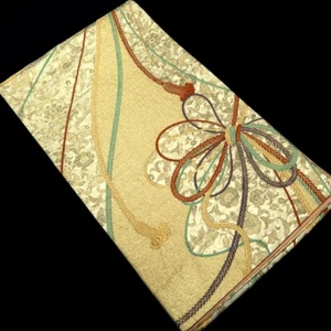 BB213V3 Seide japanischer Kimono Fukuro Obi Kusudama Schmetterlingsblume - Bild 1 von 8