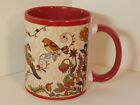 The Bombay Store Birds of Paradise Coffee Cup All-Over Design Red Interior NICE!