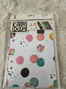 Insertos planificador personal de doble cara Carpe Diem para juego de pestañas A-5/6 nuevos boho - Imagen 1 de 8