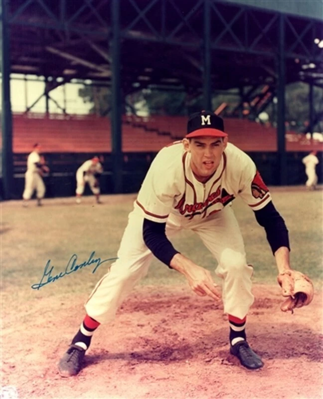 Foto firmada por Milw Braves GENE CONLEY (d) 8X10 #2 AUTO Foto 1 de 1