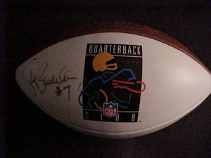 STEVE BEUERLEIN AUTO. OFFICIAL WILSON NFL QUARTERBACK CLUB FOOTBALL - Picture 1 of 2
