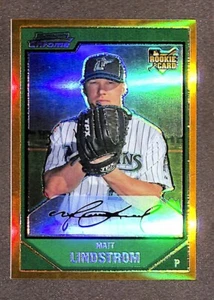 2007 Bowman Chrome Gold Refractor #197 Matt Lindstrom /50 - Picture 1 of 3