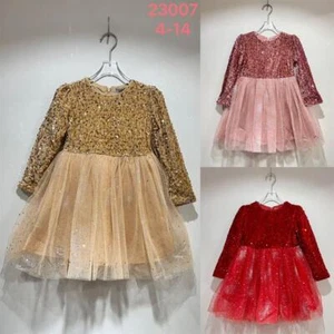 Festliches Mädchen Pailetten Kleid - Bild 1 von 2