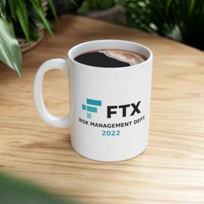CRYPTODESIGNSCO FTX Risk Management Department White Mug 11oz, Crypto Cup, Sam Bankman Fried