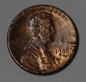 Mehrere Fehler 1986 Lincoln One Cent Münze - Bild 1 von 2