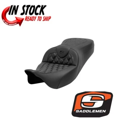 SADDLEMEN ROADSOFA 座椅 2 上凝胶碳纤维哈雷 2008-23 FL 808-07CF-182 — 第 1/3 张图片