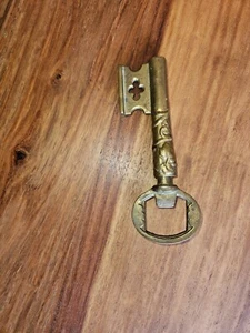 Flaschenöffner,Korkenzieher Vintage Messing in Schlüsselform - Bild 1 von 5