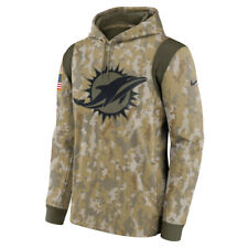 Nike Men's Miami Dolphins Camo Salute To Service Hoodie JQ2 Green 4183778 Large