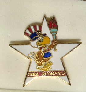 vtg 1984 Los Angeles Olympic torch lapel hat pin - Picture 1 of 1