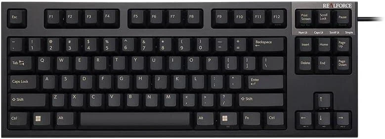 Topre REALFORCE R3S Keyboard R3SD31 USB English layout 87 keys black 45g JAPAN - Image 1 of 4