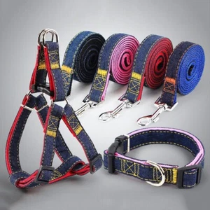 Elegante Gilet Regolabile Imbracatura Guinzaglio Collare Set No Tirare per Cane Pet S/M/L - Foto 1 di 14