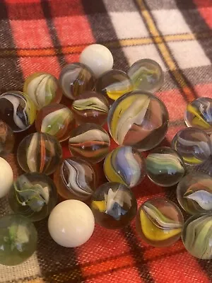 Murmeln Marbles Glas Antik Alt Glasmurmeln Vintage Deko Glaskugeln Altes Spiel • 10€