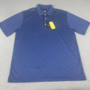 Greg Norman Poloshirt Herren Extra Large Blau Geometrisch Polyester Kurzarm - Bild 1 von 10