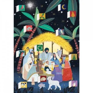 Roger la Borde Away In A Manger Advent Calendar Card ACC 073 - Picture 1 of 1