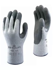 10 x SHOWA 451 Thermo Winter Warm Cold Grip Gloves Latex Palm Coated Gardening - Picture 1 of 5