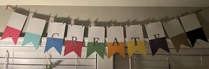 Mehrfarbiges Banner "Erstellen" für Kunstpartys, Klassenzimmer oder Basteln Zimmerdeko - Bild 1 von 5