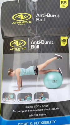 Athletic Works Fitness Exercise Yoga Ball Balance Trail 65 cm ———__25 - Image 1 of 4