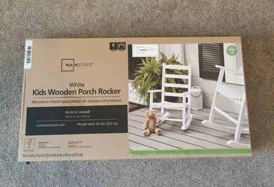 Balancim de varanda de madeira MAINSTAYS branco infantil / NOVO - Imagem 1 de 4