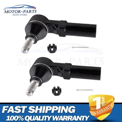 New Pair (2) Both Outer Tie Rod End Links for Saturn L100 L200 L300 - Image 1 of 4