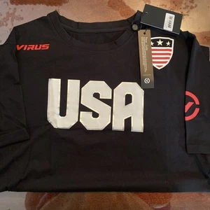 Virus Action Sports Performance Mens Sleeve Size XL USA OLYMPICS SHIRT MCCONNELL - Picture 1 of 6