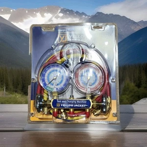 YELLOW JACKET 42006 Series 41 Manifold with 3-1/8 inch Gauge - Picture 1 of 2