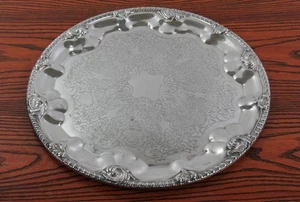 F.B. Rogers Silver Co. Ornate Serving Tray 257 Silverplate 13” EXPERTLY POLISHED - Picture 1 of 7