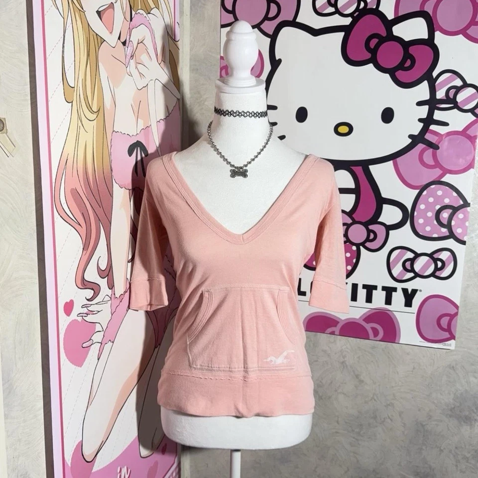 Sudadera con capucha babydoll vintage Hollister Co Redondo Beach para mujer Foto 1 de 4