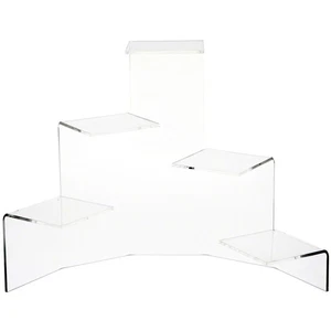 Plymor Clear Acrylic 5-Level Stair-Stepped Display Riser, 12.5" x 16.75" x 7" - Picture 1 of 1