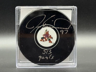 Jeremy Roenick Signed and Inscribed Hocky Puck - Image 1 of 3