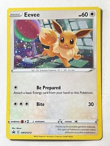 Eevee SWSH212 Black Star Promo Astral Radiance Pokemon Near Mint NM/LP w/ SWIRL - Picture 1 of 5