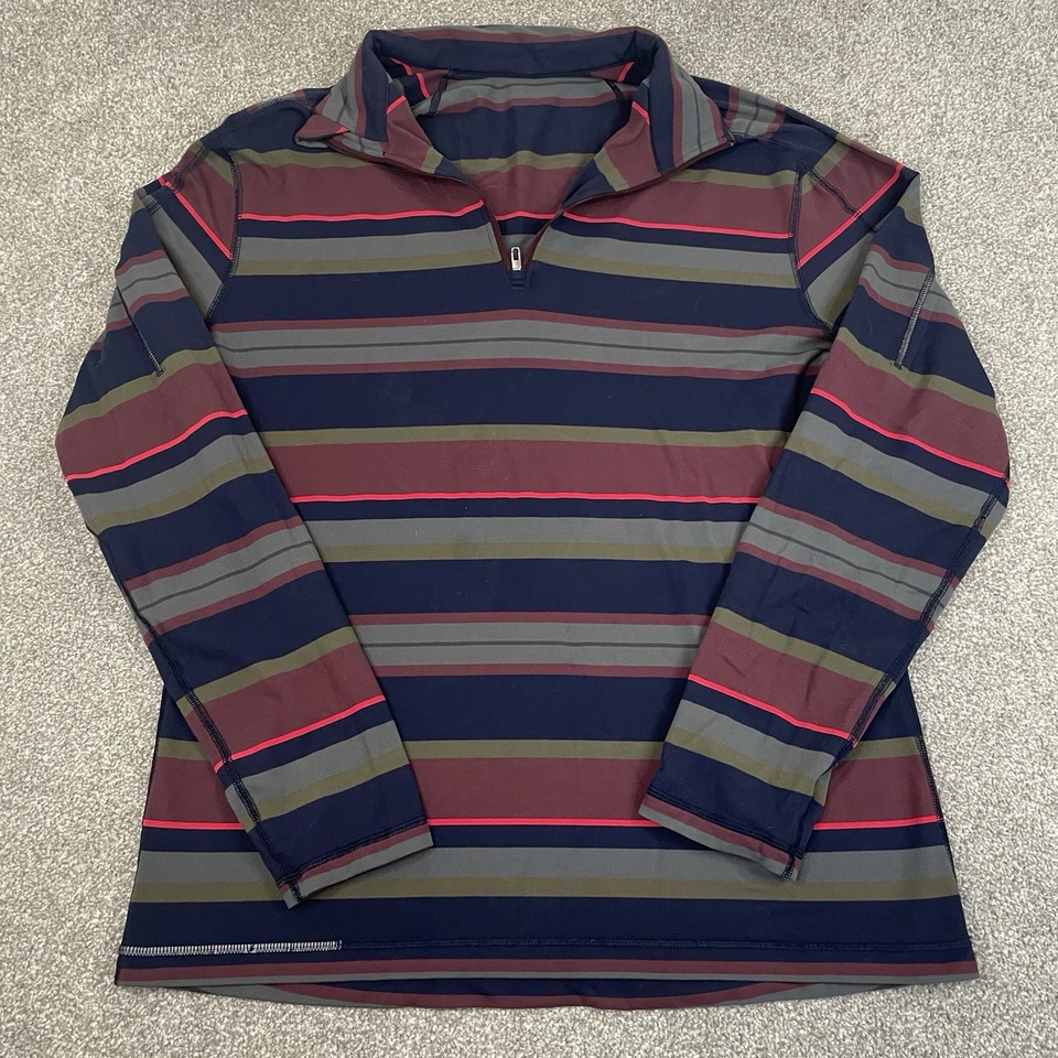 Lululemon Shirt Mens M ? 1/4 Zip Performance Long Sleeve Sweatshirt Striped - Image 1 of 4