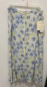NWT Napa Valley Santa Barbara Floral Button Up Maxi Skirt Plus 24W Rayon NEW - Picture 1 of 14