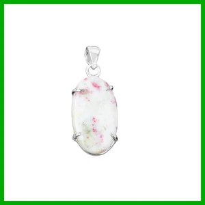 Daughters Day Sale Cinnabar Stone 925 Silver Unique Mother Gift Pendant Jewelry - Picture 1 of 13