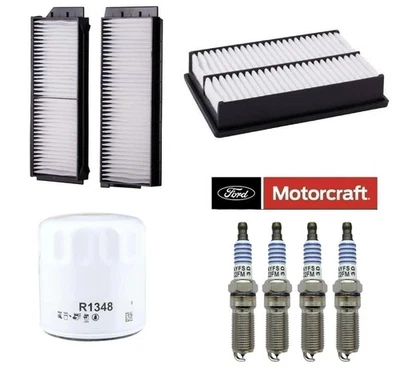 Tune Up Kit Air Cabin Oil Filters OEM Spark Plugs For MAZDA 5 L4 2.3L 2008-2010 - Image 1 of 4