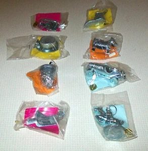Vtg NEW 1984 Complete Set 8 Monopoly Metal Attachables for Keys, Zippers, Totes - Picture 1 of 14